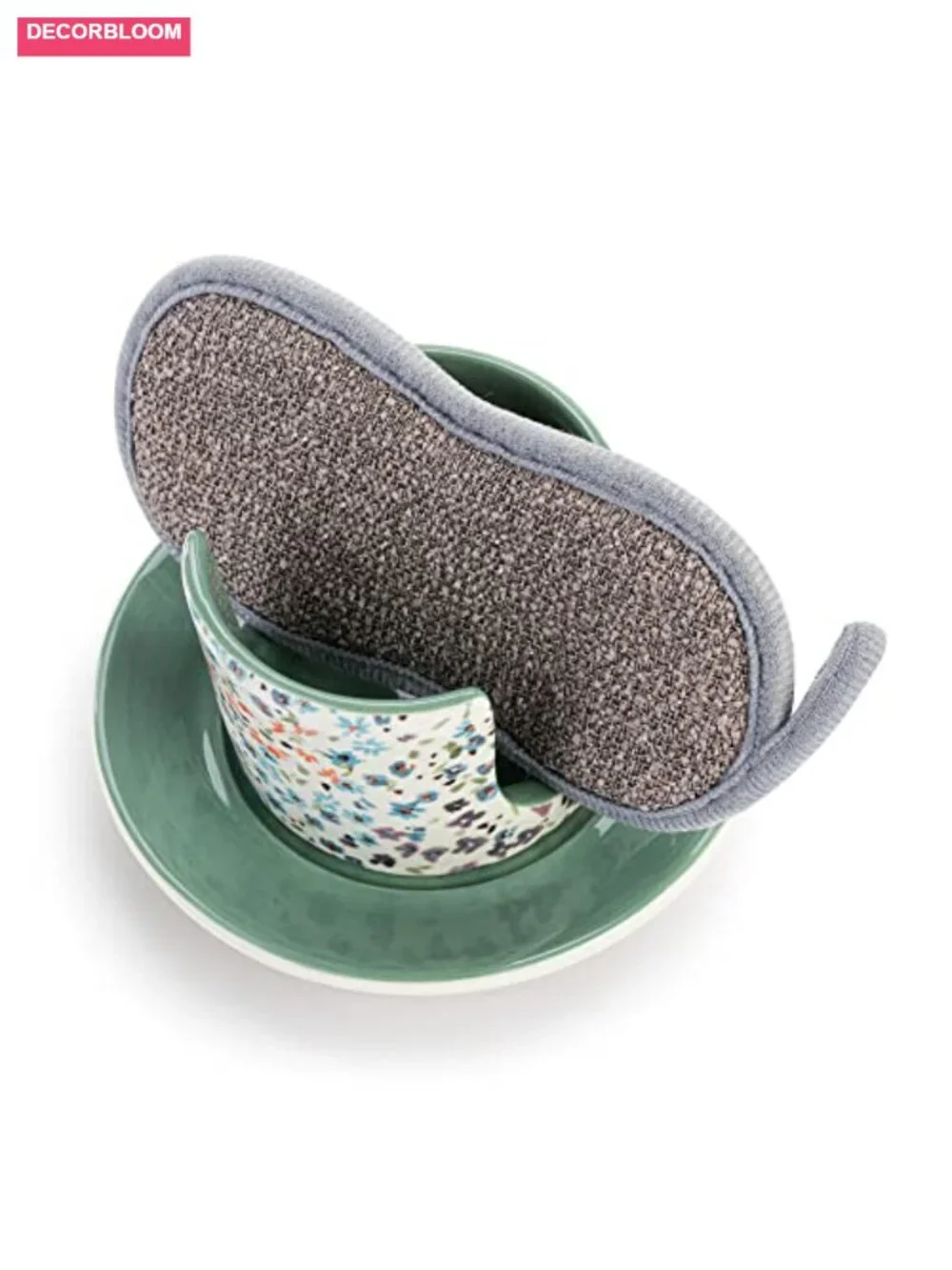 Watercolor Floral Stoneware Soap Dish with Sponge Kitchen Accessory